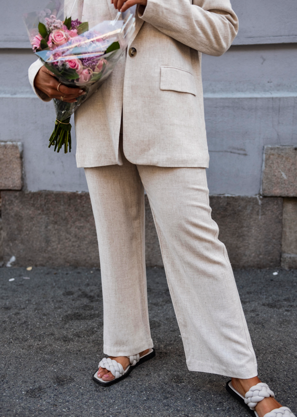 VMSISSEVERA Tailored Trousers - Oatmeal